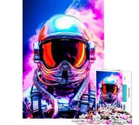 Rompecabezas de 1000 Piezas Astronauta Nebulosa Espacial Actividades Divertidas en Casa Carrera de Velocidad Juegos Educativos para Mayores de 14 Años Juego de Rompecabezas Disponible (38x26cm)