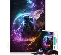 Rompecabezas de 1000 Piezas Astronauta perdido en el Espacio,Juego de Corte sin Costuras,Juego Creativo,Juguete,Juego Casual,Navidad,Ocio,Arte (38x26cm)
