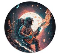 Rompecabezas de 1000 Piezas Astronauta Tocando la Guitarra Rompecabezas Redondo de 1000 Piezas Un desafío para Adolescentes, Ideal para una Noche de Juegos en Familia 1000 Piezas (67,5x67,5cm)