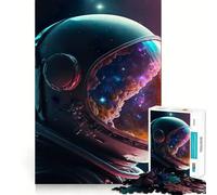Rompecabezas de 1000 Piezas Astronauta,Vía Láctea,Casco,Corte, Diversión Inteligente,Actividad,Momento Divertido,Cumpleaños,Arte y Juego (38x26cm)