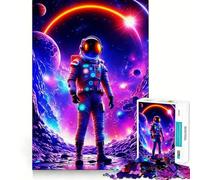 Rompecabezas de 1000 Piezas Astronauta,Viajero Espacial,Juego de ingenio,Relajación,Tiempo de Juego,Divertido Regalo de cumpleaños (50x75cm)