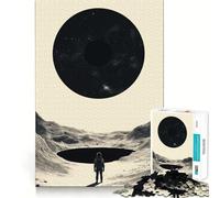 Rompecabezas de 1000 Piezas Astronauta y Agujero Negro,películas interestelares,Arte de Corte preciso,Juego para estimular el Cerebro,diversión,Tiempo Libre,decoración navideña,Regalo (38x26cm)