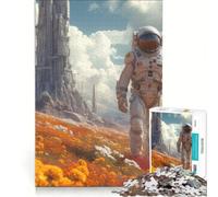 Rompecabezas de 1000 Piezas: Astronauta y Planeta, Juego Interactivo, Entrena tu Cerebro y Tus Manos, cumpleaños y Navidad 38x52cm