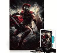 Rompecabezas de 1000 Piezas Ataque del Guerrero Espartano para Adolescentes Juguete de lógica y Rompecabezas Diversión Garantizada Corte de precisión Regalo Elegante 38x26cm