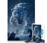 Rompecabezas de 1000 Piezas Ataque del Leopardo de Las Nieves para Adolescentes Mejora la Memoria Suave y Relajante Corte Premium Sorpresa de cumpleaños (38x52cm)