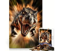 Rompecabezas de 1000 Piezas Ataque del T-Rex Furioso para Adolescentes Un Regalo Memorable y Divertido (38x26cm)