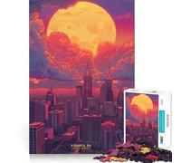 Rompecabezas de 1000 Piezas Atardecer en Atlanta, GA para Adolescentes Juguete Educativo y Divertido Diseño Compacto 38x26cm