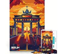 Rompecabezas de 1000 Piezas Atardecer en Berlín,decoración de Bordes limpios,Juguete Creativo,Tiempo Libre,diversión, (38x52cm)