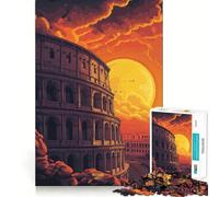 Rompecabezas de 1000 Piezas Atardecer en el Coliseo de Roma para Adolescentes Ideal para Relajarse, desconectar y Disfrutar de una Obra de Arte nítida 38x26cm