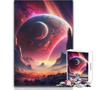 Rompecabezas de 1000 Piezas Atardecer en el Cosmos Brillante, Divertido Juego de Desarrollo cognitivo, celebración, tamaño 38x52cm