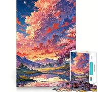 Rompecabezas de 1000 Piezas Atardecer Sereno para Adultos Juguete para ejercitar la Mente Diseño Casual y Relajante Colección de Piezas de Arte para armar (50x75cm)