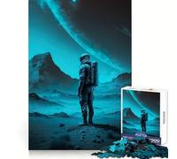 Rompecabezas de 1000 Piezas Aterrizaje en la Luna de un Astronauta Estimula la agudeza Mental, relaja y Divierte Bordes Suaves Regalo Ideal (38x26cm)