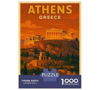 Rompecabezas De 1000 Piezas Athens Greece Travel Rompecabezas para Adultos Juegos Familiares Ensamblaje De Patrones Cumpleaños Y Navidad 52x38cm/1000pcs