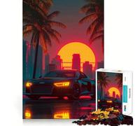Rompecabezas de 1000 Piezas Audi R Retro Wave Clean Fit Decor Juego de Habilidad Mental Cozy Time Play Decoración navideña para Pared (50x75cm)