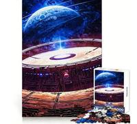Rompecabezas de 1000 Piezas Auditorio de la Estación Espacial para Adultos y Adolescentes Juego Mental para calmar la Mente Corte preciso 38x26cm