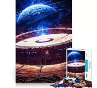 Rompecabezas de 1000 Piezas Auditorio de la Estación Espacial para Adultos y Adolescentes Juguete cognitivo, Entretenimiento, diversión, Montaje de Patrones, Regalo Festivo 38x52cm