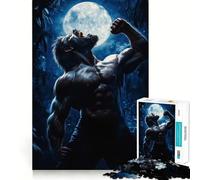 Rompecabezas de 1000 Piezas Aullido de Hombre Lobo para Adolescentes Diversión para estimular la Mente Manualidad de Corte de Alta precisión Actividad Relajante para desconectar (38x26cm)