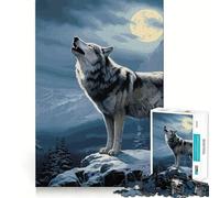 Rompecabezas de 1000 Piezas Aullido de Lobo para divertirte y estimular tu Mente Componentes Resistentes y de fácil Limpieza Ideal para Momentos de Tranquilidad y para ejercitar la Mente en casa