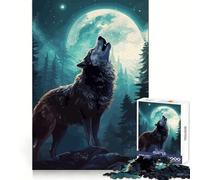 Rompecabezas de 1000 Piezas Aullido de Lobo - Pensamiento Claro - Distracción Suave - Bordes precisos - Regalo significativo (38x26cm)