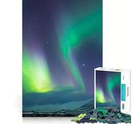 Rompecabezas de 1000 Piezas Aurora Boreal Islandia para Adolescentes,decoración de Corte preciso,Juego cognitivo,Juguete para el Tiempo Libre,Regalo Tranquilo de Navidad (50x75cm)