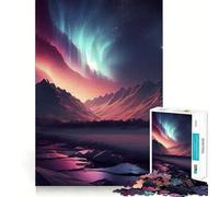 Rompecabezas de 1000 Piezas Aurora Boreal para Adolescentes,Corte Suave,Juego de lógica,Tiempo de Juego Relajante,Regalo de cumpleaños,pasatiempo (38x26cm)