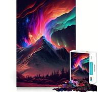 Rompecabezas de 1000 Piezas Aurora Boreal para Adolescentes,decoración de Corte preciso,Juego cognitivo,Juguete para el Tiempo Libre,Regalo Tranquilo de Navidad (38x52cm)