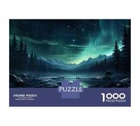Rompecabezas De 1000 Piezas Aurora Borealis Night Sky-4 Rompecabezas para Adultos Juguetes Antiestrés Decoración Perfecta Cumpleaños Y Navidad 52x38cm/1000pcs