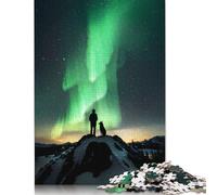 Rompecabezas de 1000 Piezas Aurora Night with My Dog, dificultad Alta, Juegos educativos, Juguetes, (75 x 50 cm)