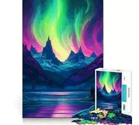 Rompecabezas de 1000 Piezas Aurora Sparkle con Corte preciso,Juego de ingenio,Regalo fácil de Jugar,Regalo Divertido de cumpleaños 38x52cm