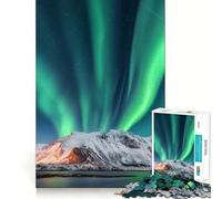 Rompecabezas de 1000 Piezas Auroras boreales sobre Las montañas para Adolescentes Juguete Educativo para Toda la Familia Corte de Calidad Regalo Elegante (50x75cm)