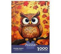 Rompecabezas De 1000 Piezas Autumn Owl Painting Rompecabezas para Adultos Juego De Ingenio Análisis Y Lógica Cumpleaños 70x50cm/1000pcs
