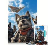 Rompecabezas de 1000 Piezas Aventura de Perros piloto para Adultos Juguete para el hogar Disfrute de un Corte Fino Regalo Ideal para Navidad (50x75cm)
