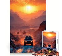 Rompecabezas de 1000 Piezas Aventura Todoterreno al Atardecer para Adolescentes Diseño Relajante y fácil de armar Decoración de Pared 50x75cm