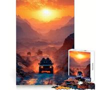Rompecabezas de 1000 Piezas Aventura Todoterreno al Atardecer para Adultos Rompecabezas de Memoria Disfrute del Montaje Lento de la Imagen Regalo Creativo 38x52cm