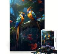 Rompecabezas de 1000 Piezas Aves del Paraíso Lluviosas para Adolescentes Juguete para ejercitar la Mente Diseño Relajante Regalo Ideal para armar (50x75cm)
