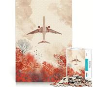 Rompecabezas de 1000 Piezas Avión de Aviación Natural para Adultos Juguete Intelectual para Relajarse y divertirse Pieza de Arte 50x75cm