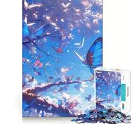 Rompecabezas de 1000 Piezas Azure Flutter Cut Diversión Inteligente Actividad Tiempo de diversión Acogedor Cumpleaños Arte Juego (38x26cm)
