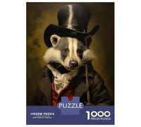Rompecabezas De 1000 Piezas Badger in Suit Rompecabezas para Adultos Juego De Ingenio Difícil Difícil Único Cumpleaños Y Regalos 52x38cm/1000pcs