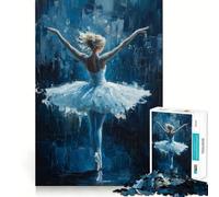 Rompecabezas de 1000 Piezas Bailarina de Ballet,Arte de Pared,Corte sin Costuras,Juego Mental,Regalo,Juego Casual,Arte navideño para el hogar (38x26cm)