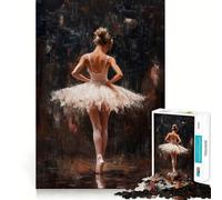 Rompecabezas de 1000 Piezas Bailarina de Ballet bajo los focos,Piezas de Ajuste preciso,Juego cognitivo,Regalo,Momento Acogedor,Escena navideña,Arte (50x75cm)