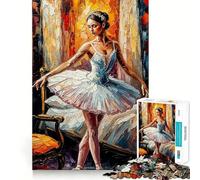 Rompecabezas de 1000 Piezas Bailarina de Ballet en una habitación Corte Diversión Inteligente Actividad Divertida Momento Acogedor Cumpleaños Arte y Juego (50x75cm)