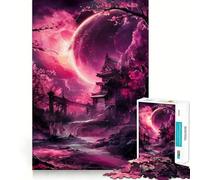 Rompecabezas de 1000 Piezas Bajo el Resplandor Lunar para Adultos Juego de Habilidad Mental Corte láser para un Ajuste Actividad gratificante para días lluviosos (38x52cm)