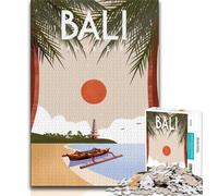 Rompecabezas de 1000 Piezas Bali, un desafío difícil para aliviar el estrés Cada Pieza es única Diversión Familiar desafiante (75x50cm)