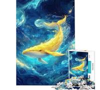 Rompecabezas de 1000 Piezas Ballena Dorada del Abismo para cumpleaños Navidad o un Divertido Juego Familiar para Mayores de 14 años (38x52cm)