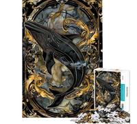 Rompecabezas de 1000 Piezas Ballena Kintsugi Juguete antiestrés para Adultos Que Mejora la Memoria Regalo Ideal para Toda la Familia (Tamaño 50x75cm)