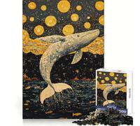 Rompecabezas de 1000 Piezas Ballena Saltando hacia Las Estrellas para Adolescentes Desarrolla la lógica y la Capacidad de concentración UNE Piezas con precisión Navidad