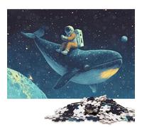 Rompecabezas de 1000 Piezas: Ballena. Únete a la Aventura Espacial. Rompecabezas de cartón para Adultos. Difícil y desafiante. 38 x 26 cm / 1000 Piezas.