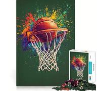 Rompecabezas de 1000 Piezas - Baloncesto,Colorido,Deportivo,Corte preciso,Divertido,Juego de lógica,Tiempo Libre,Divertido,Navidad,decoración del hogar (38x26cm)