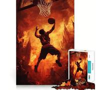 Rompecabezas de 1000 Piezas Baloncesto en el Infierno Corte Exacto Juego de lógica Juego de relajación Arte (38x52cm)