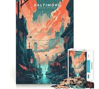 Rompecabezas de 1000 Piezas,Baltimore,Maryland,con Bordes Lisos,Ideal para desarrollar la Mente y divertirse rato Agradable Regalo de cumpleaños o para Cualquier afición (50x75cm)